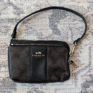 Coach Black & Brown Wristlet